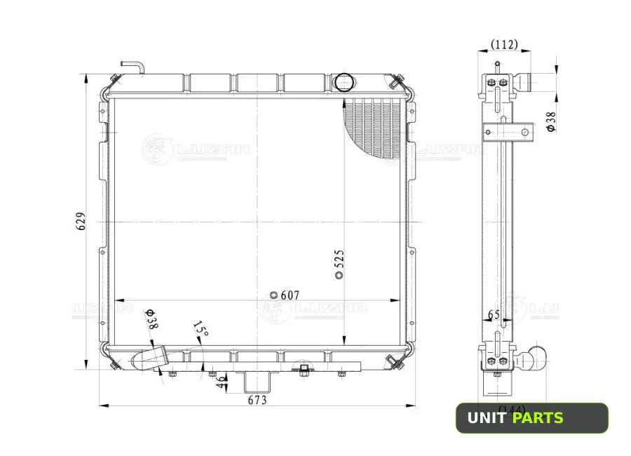 LUZAR LRc 03106b Радиатор охл.