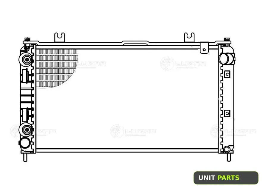 LUZAR LRc01194 Радиатор охл. для а/м ВАЗ 2190 Гранта (15-) AT (тип KDAC) LRc01194