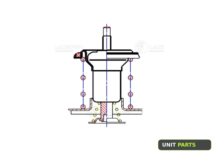 LUZAR LT01183 Термостат ВАЗ 1118 термоэлемент (Luzar) (96) LT01183