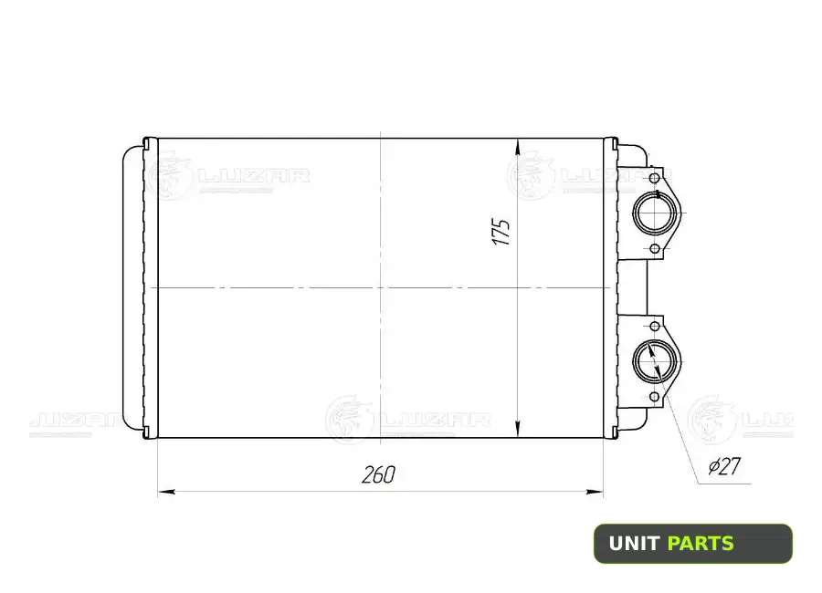 LUZAR LRh 0320 Радиатор отоп.