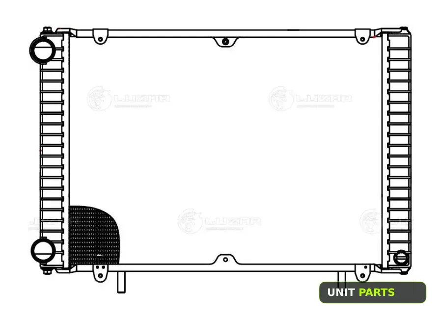 LUZAR LRC 0325 Радиатор охл. для а/м ГАЗель-Бизнес (14-) c дв. УМЗ 42164/A275 (паяный, алюм.) LUZAR LRc 0325