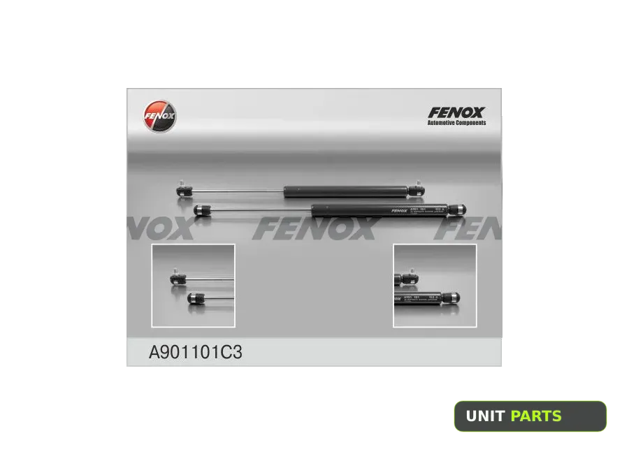 FENOX A901101C3 Упор газовый капота усиленный амортизатор задней двери LADA 2104, 2121, 2110 FENOX A901101C3