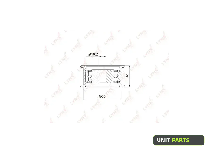 LYNXauto PB-3011 Ролик направляющий / ГРМ LADA 2110-12 1.5-1.6 95> LYNXauto PB-3011
