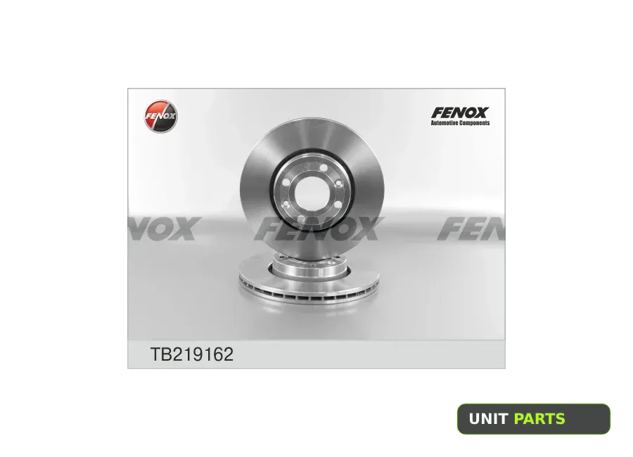 FENOX TB219162 Диск тормозной передний Renault Logan, Megane I, Kangoo 01- TB219162