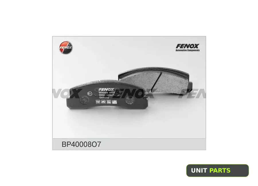 FENOX BP40008O7 Колодки торм.пер.