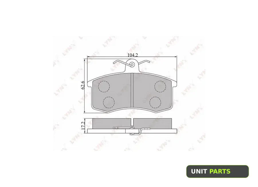LYNXauto BD-4605 Колодки тормозные передние LADA 2108-15 91> / 2110-12 95> / Granta 11> / Kali LYNXauto BD-4605