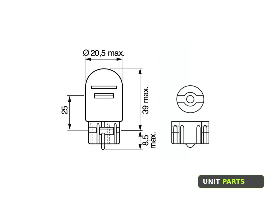 BOSCH 1987302252 Лампа Pure Light Standart W21/5W 12V [21/5W] [картон]