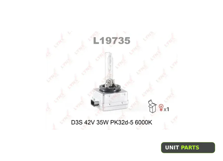 LYNXauto L19735 Лампа ксеноновая D3S 6000K LYNXauto 1 шт. PK32D-5 L19735