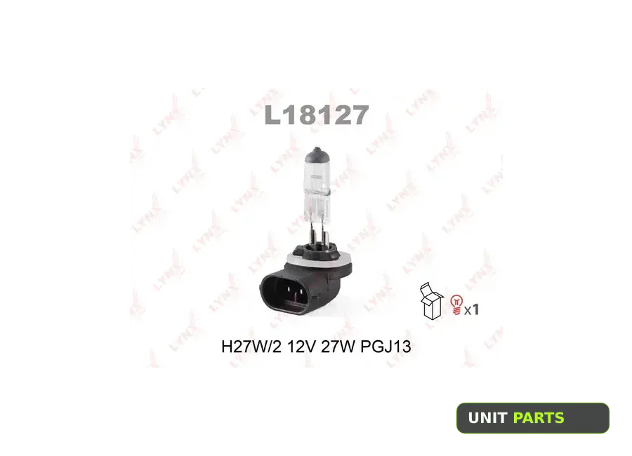 LYNXauto L18127 Лампа 12V H27W/2 27W PGJ13 LYNXauto Standart 1 шт. картон L18127