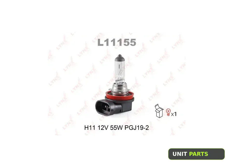 LYNXauto L11155 Лампа 12V H11 55W LYNXauto ORIGINAL LINE 1 шт. картон L11155