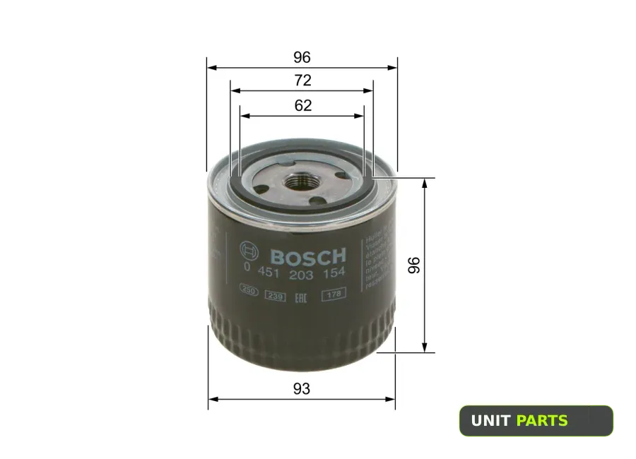 BOSCH 0451203154 Фильтр масляный ВАЗ, ГАЗ, УАЗ 0451203154